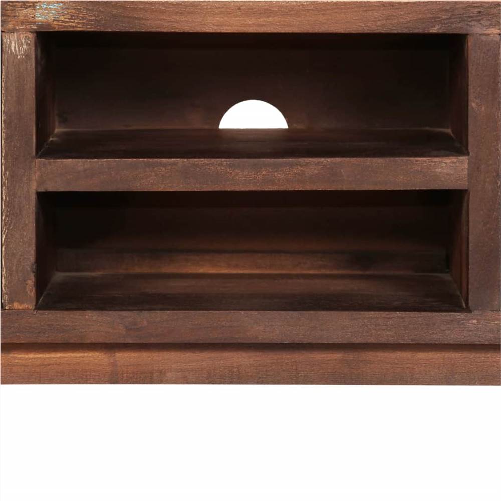 TV Cabinet Solid Acacia Wood Vintage 118x30x40 cm