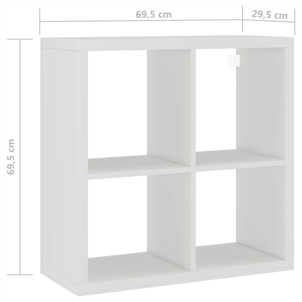 Wall Cube Shelf White 69.5x29.5x69.5 cm MDF