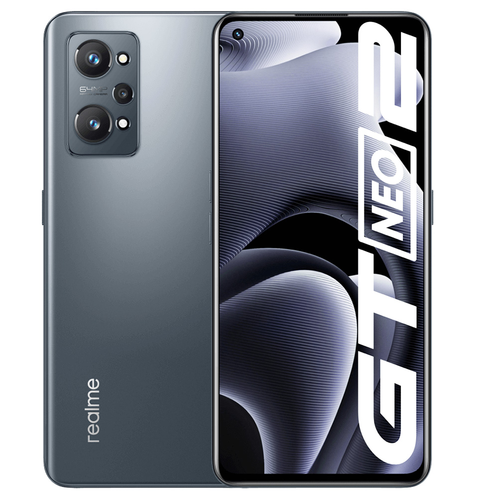 

Realme GT Neo 2 CN Version 5G Smartphone 6.62 Inch 120Hz FHD+ Screen Qualcomm Snapdragon 870 12GB RAM 256GB ROM Android 11 64MP + 8MP + 2MP Triple Rear Camera 5000mAh Battery 65W SuperDart Flash Charge - Black