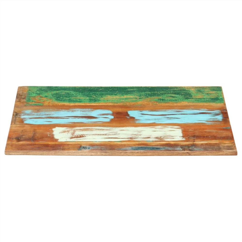 Rectangular Table Top 70x80 cm 15-16 mm Solid Reclaimed Wood