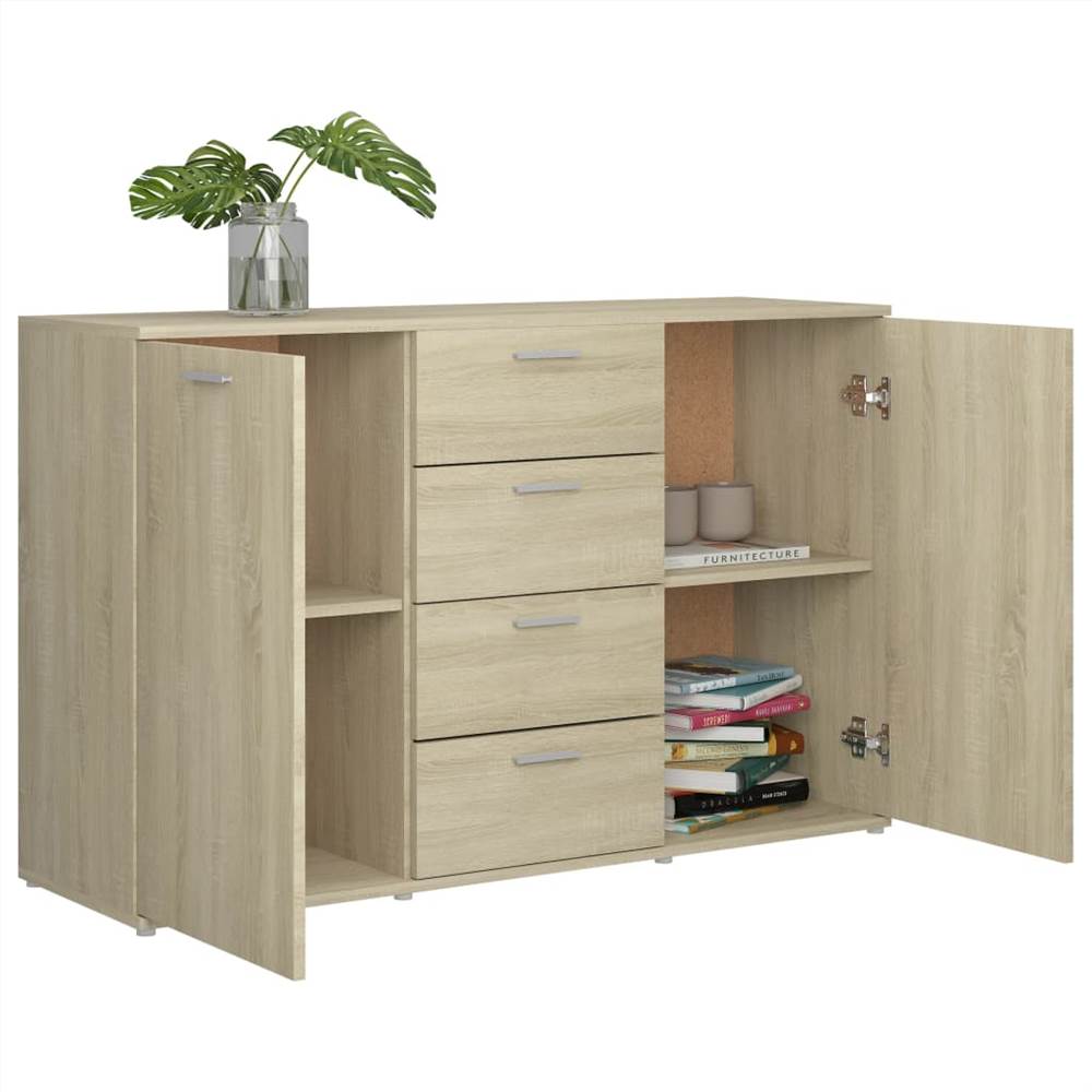 Sideboard Sonoma Oak 120x35,5x75 cm Chipboard
