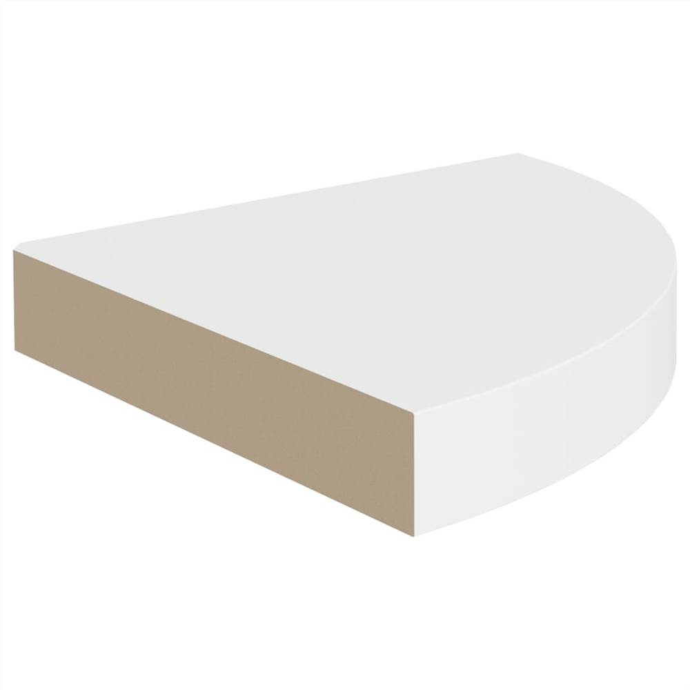 Floating Corner Shelves 4 pcs White 25x25x3.8 cm MDF