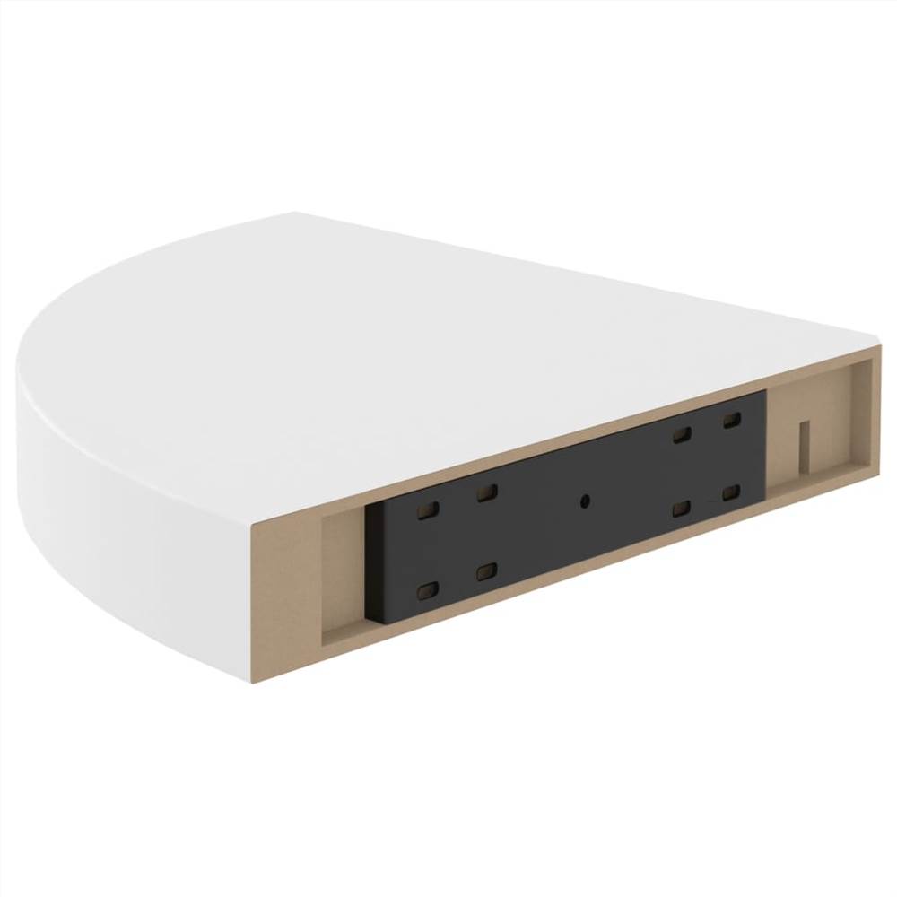 Floating Corner Shelves 4 pcs White 25x25x3.8 cm MDF