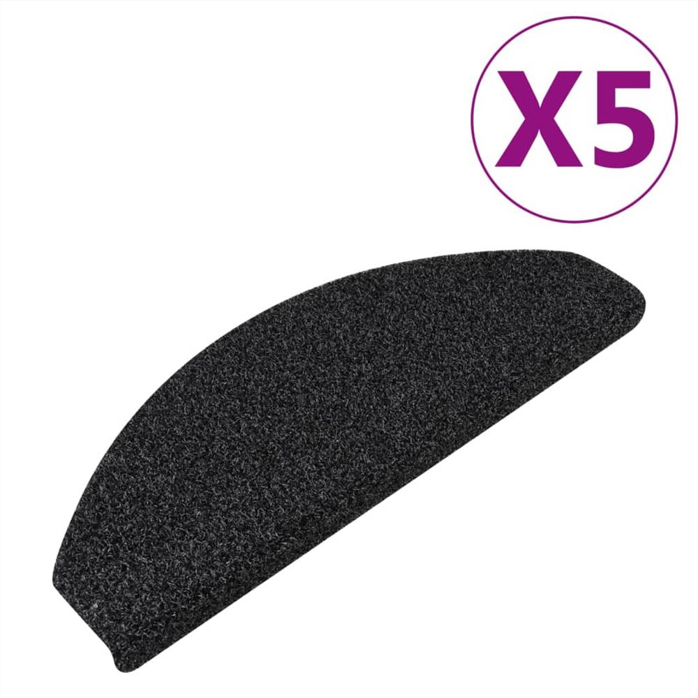 Outdoor Stair Mats 5 pcs 65x28 cm Anthracite Anti Slip