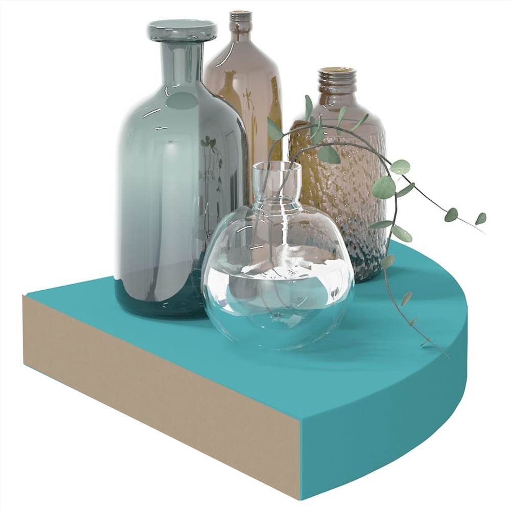 Wall Corner Shelf Blue 25x25x3.8 cm MDF
