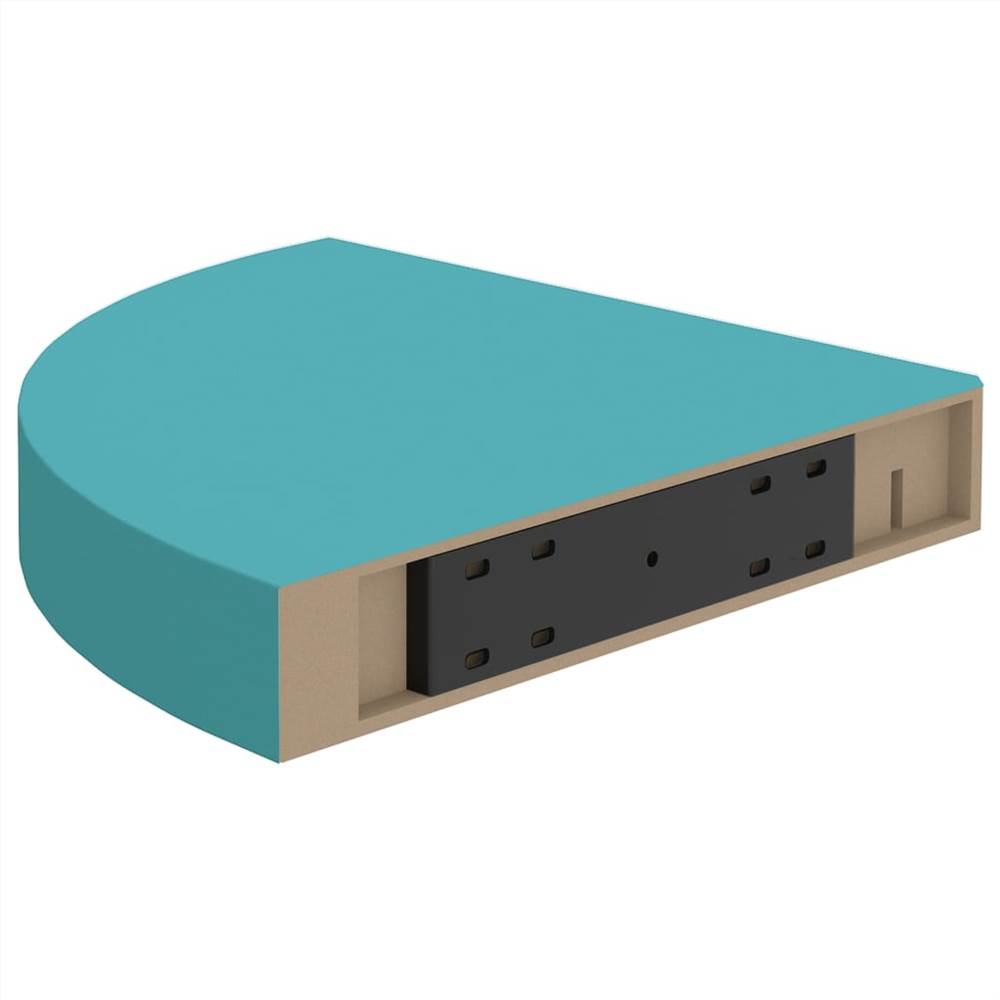 Wall Corner Shelves 4 pcs Blue 35x35x3.8 cm MDF