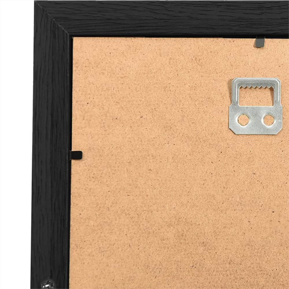 Collage Photo Frame for 10x(10x15 cm) Picture Black MDF