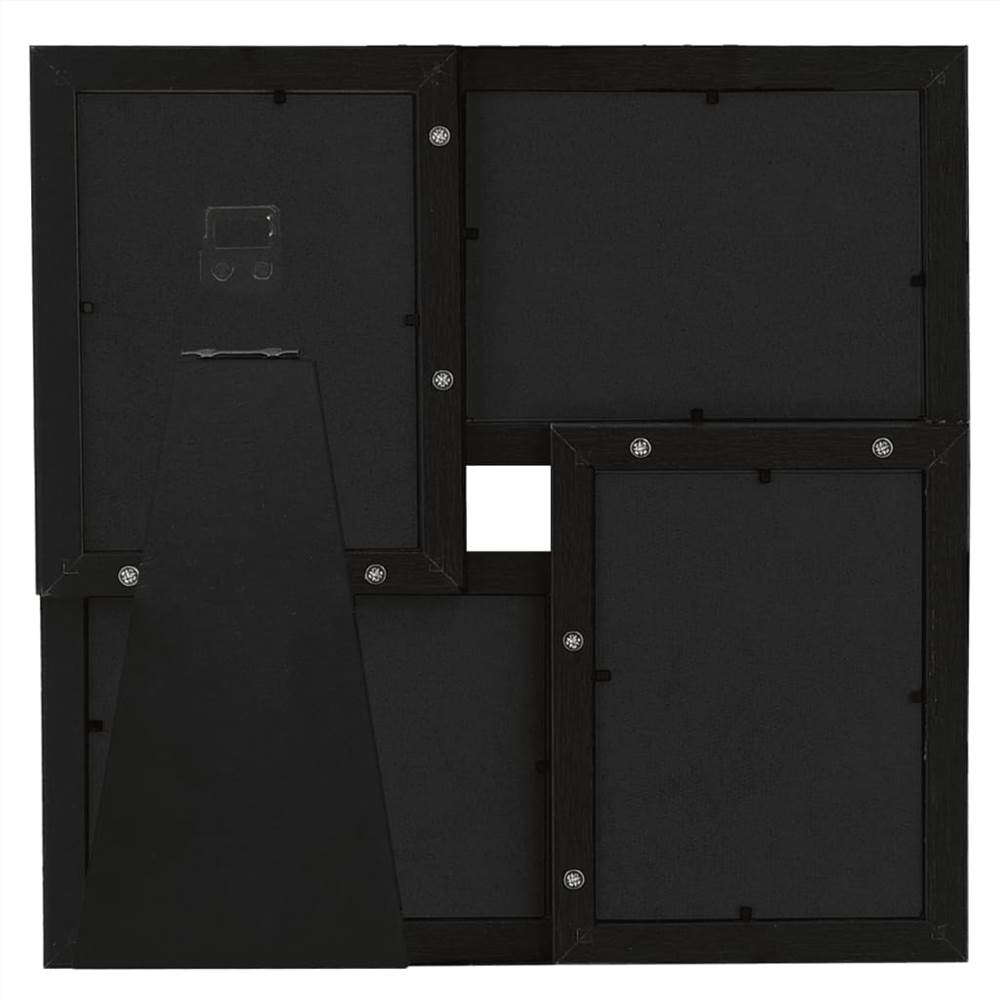 Collage Photo Frame for 4x(13x18 cm) Picture Black MDF