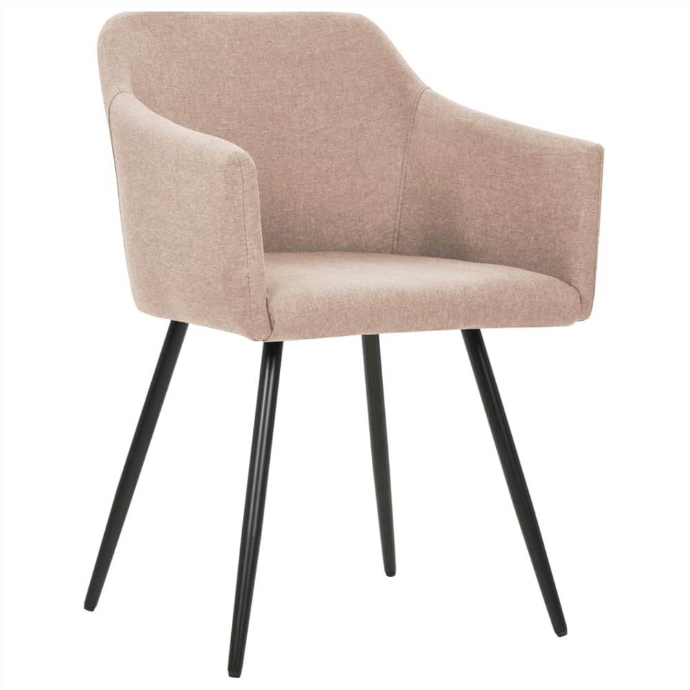 Dining Chairs 4 pcs Taupe Fabric