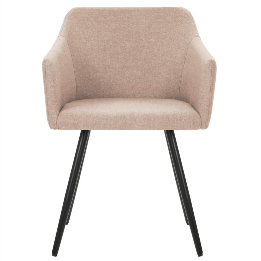 Dining Chairs 4 pcs Taupe Fabric