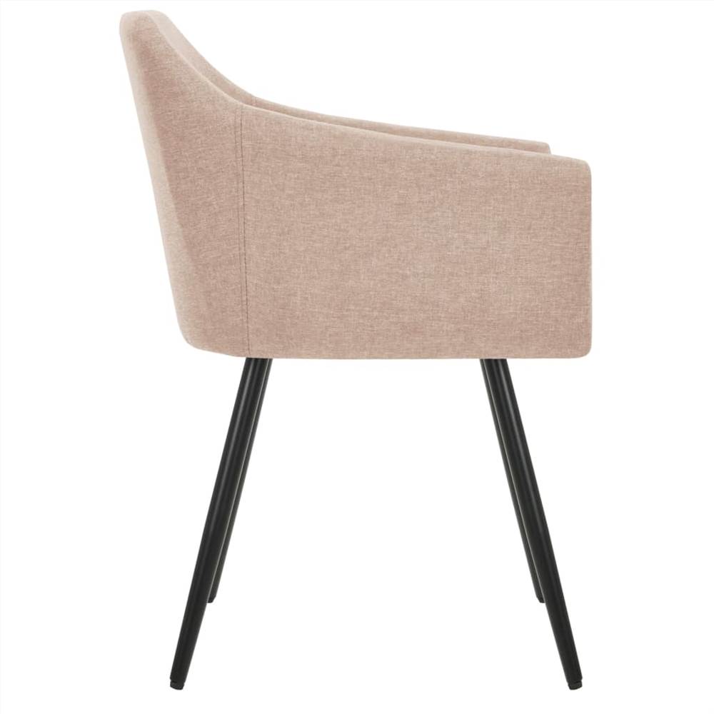 Dining Chairs 4 pcs Taupe Fabric