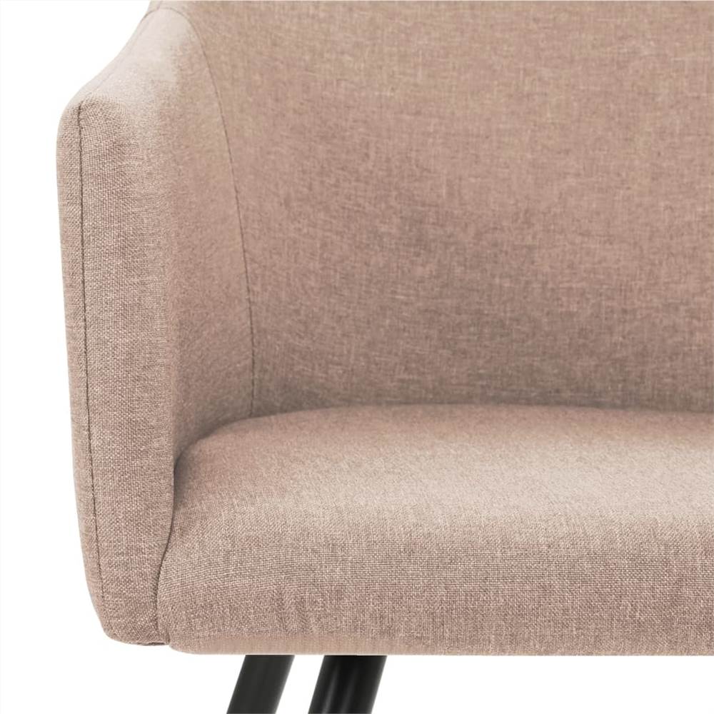 Dining Chairs 4 pcs Taupe Fabric