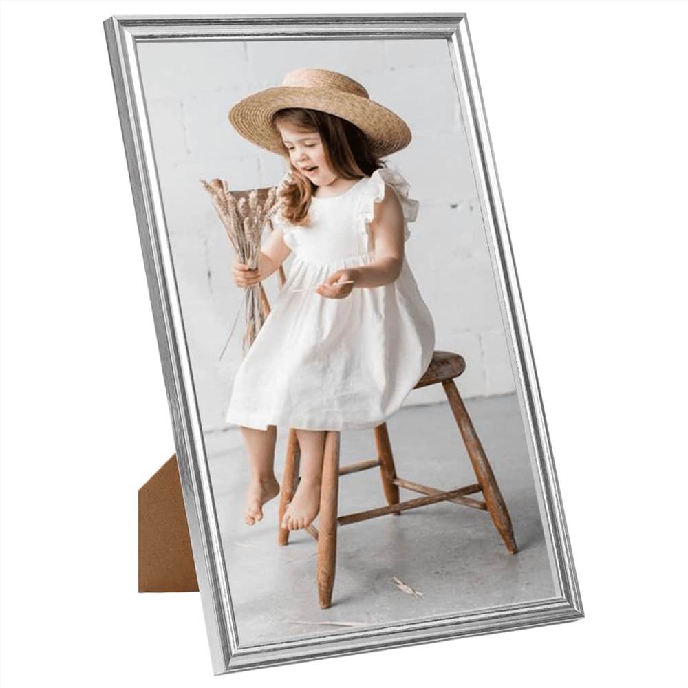 Photo Frames Collage 10pcs for Wall or Table Silver 10x15cm MDF
