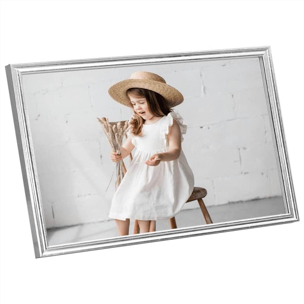 Photo Frames Collage 10pcs for Wall or Table Silver 10x15cm MDF