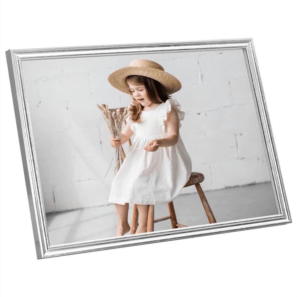 Photo Frames Collage 3 pcs for Wall or Table Silver 21x29.7 cm