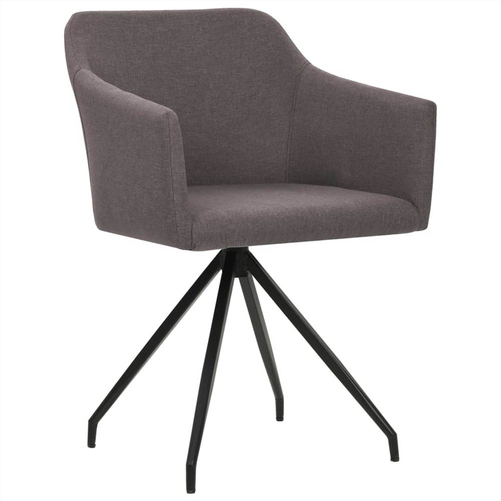 Swivel Dining Chairs 4 pcs Taupe Fabric