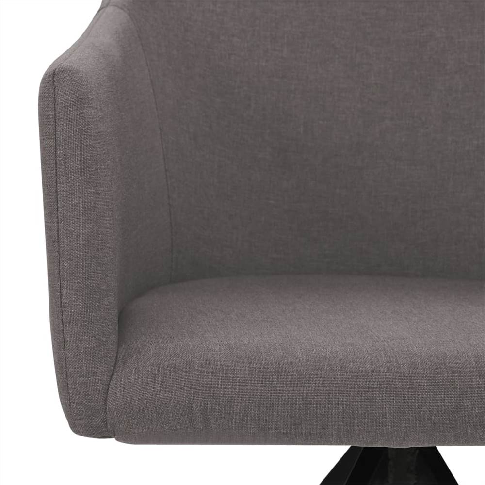 Swivel Dining Chairs 4 pcs Taupe Fabric