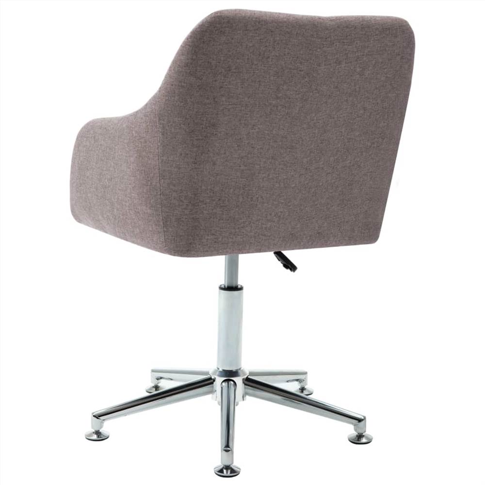 Swivel Office Chair Taupe Fabric
