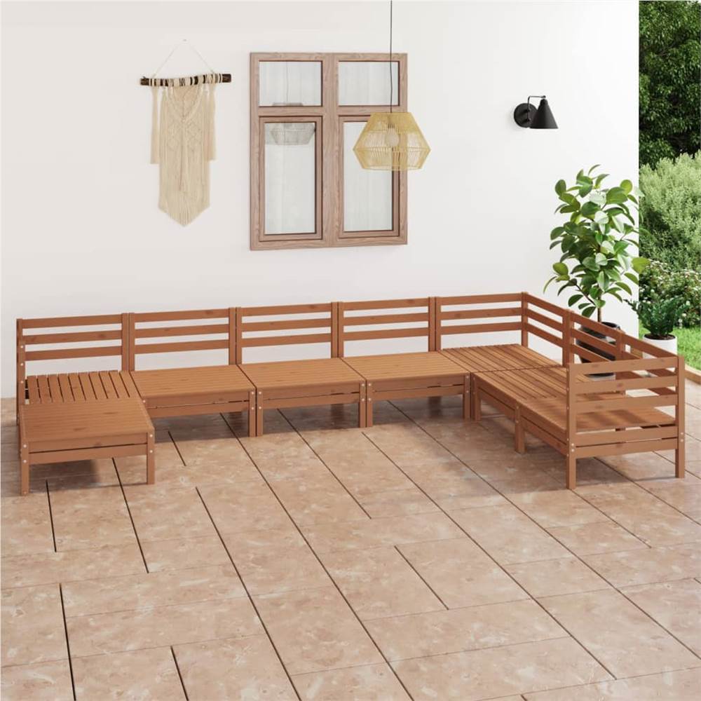 8 Piece Garden Lounge Set Solid Pinewood Honey Brown
8 Piece Garden Lounge Set Solid Pinewood Honey Brown