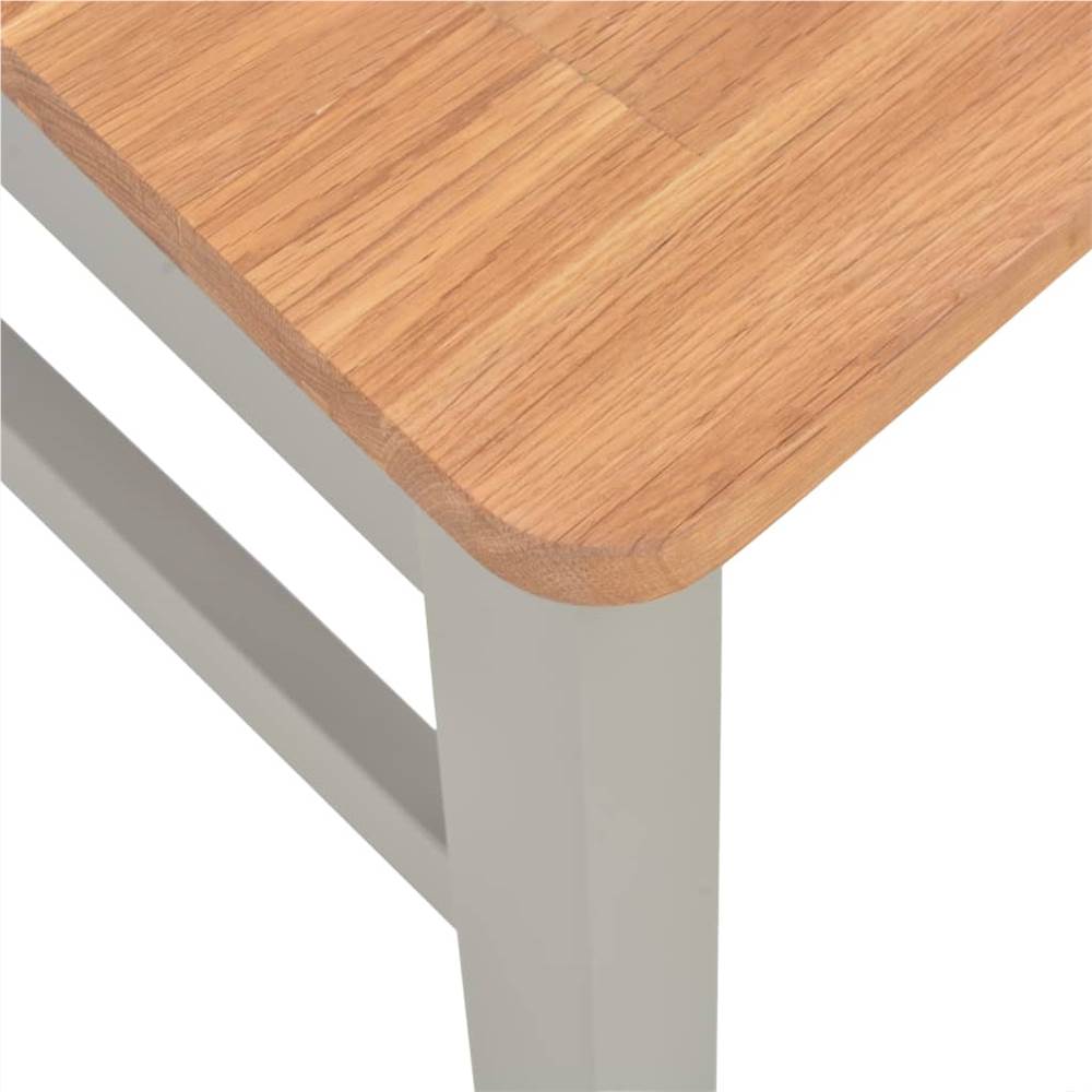 Dining Chairs 2 pcs Grey Solid Oak Wood