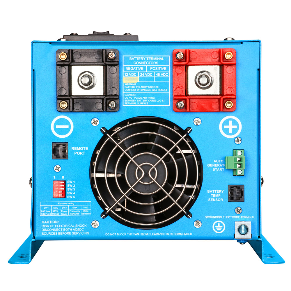 Sungoldpower W Dc V Split Phase Pure Sine Wave Inverter Blue