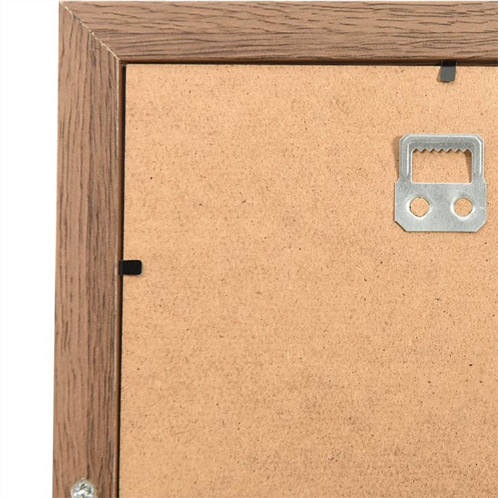 Collage Photo Frame for 10x(13x18 cm) Picture Light Brown MDF