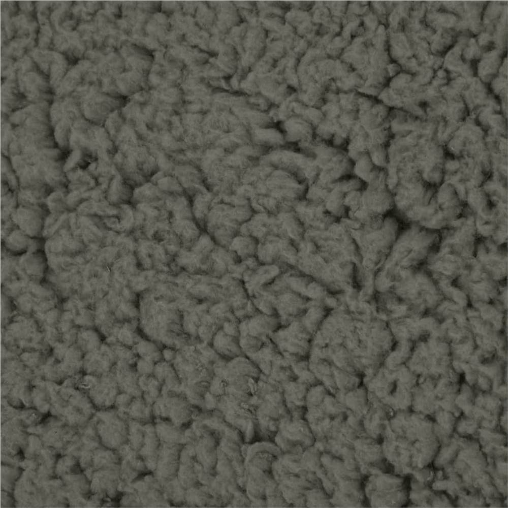 Ergonomic Dog Bed Mattress 75x53 cm Linen Look Fleece Dark Grey