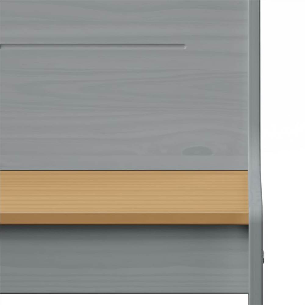 Garden Corner Bench 151 cm Solid Pinewood Honey Brown and Grey