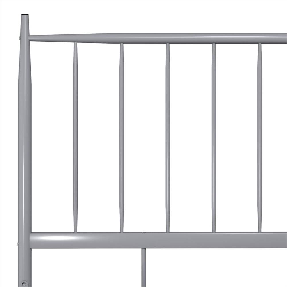 Bed Frame Grey Metal 120x200 cm