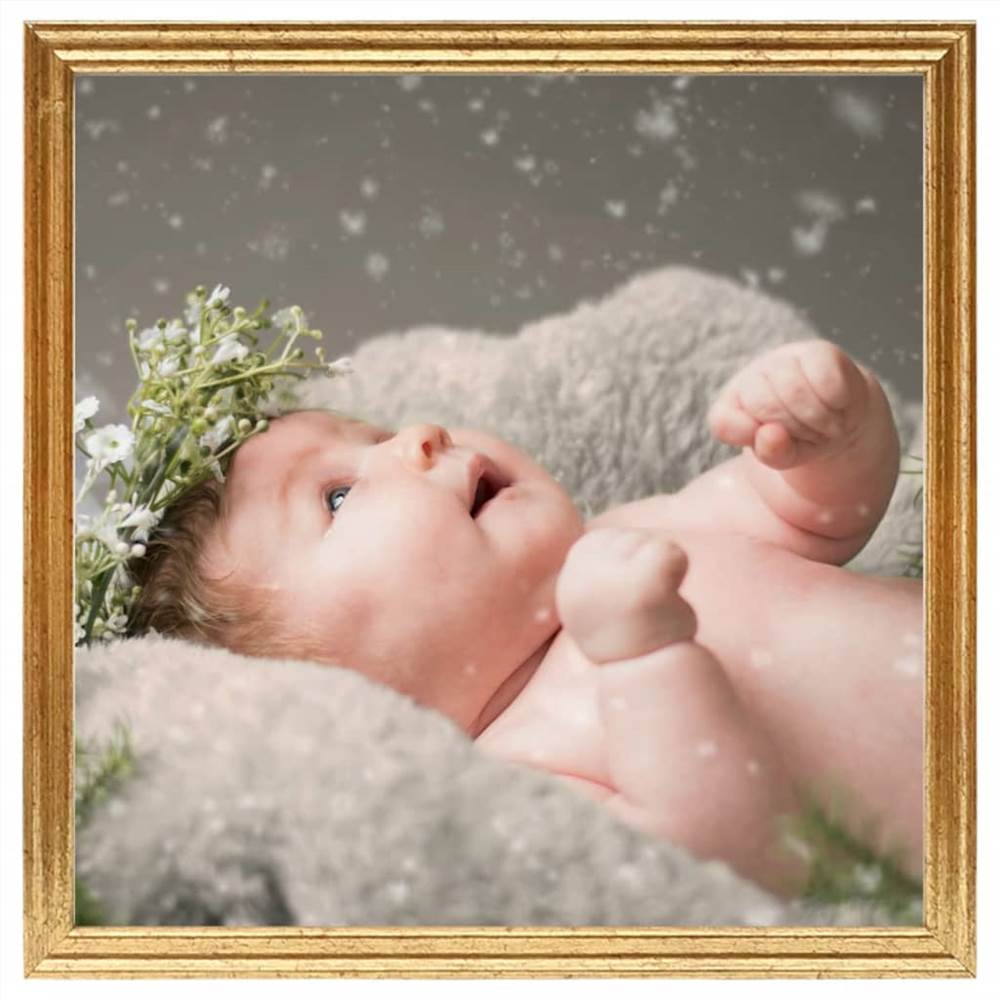 Photo Frames Collage 5 pcs for Wall or Table Gold 20x20 cm MDF