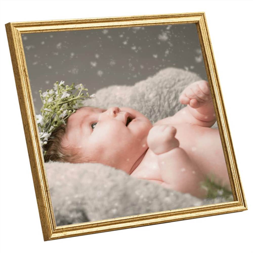 Photo Frames Collage 5 pcs for Wall or Table Gold 20x20 cm MDF