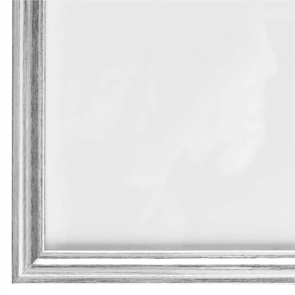 Photo Frames Collage 5 pcs for Wall or Table Silver 30x30cm MDF