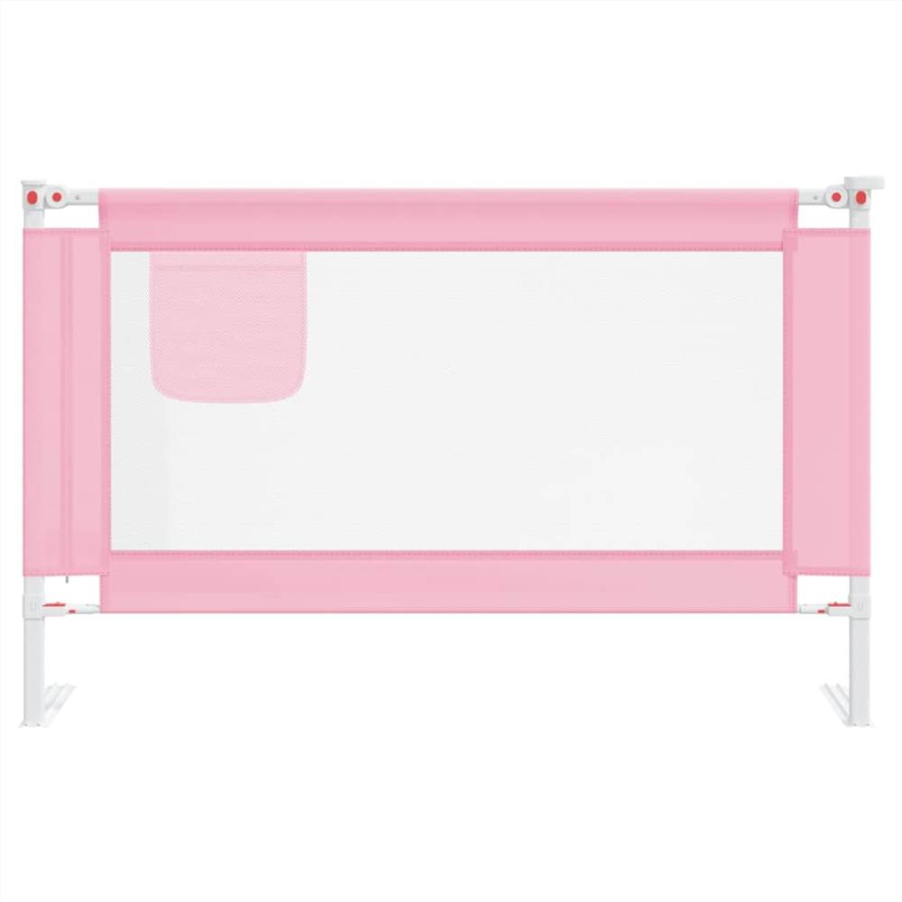 Toddler Safety Bed Rail Pink 120x25 cm Fabric