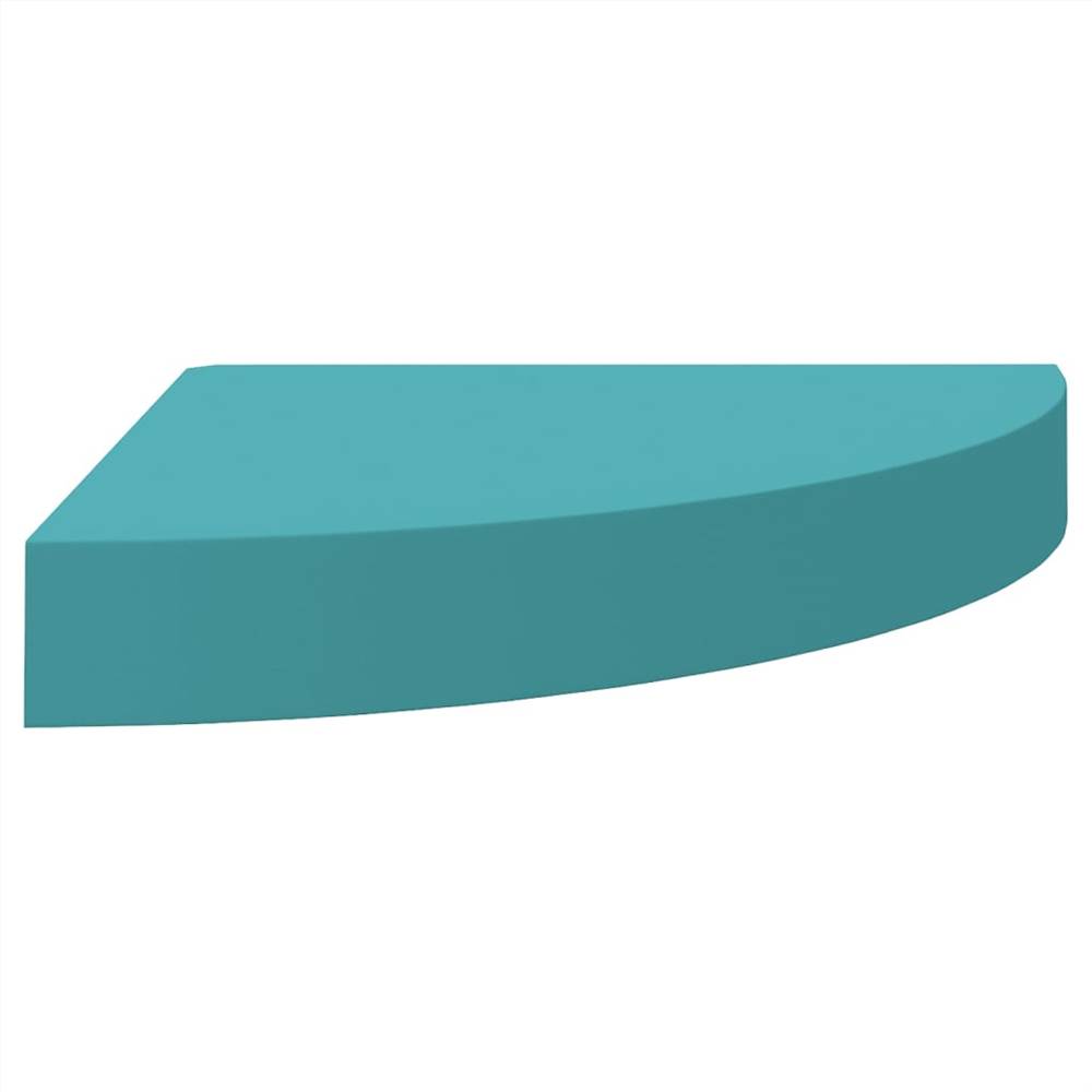 Wall Corner Shelves 2 pcs Blue 35x35x3.8 cm MDF