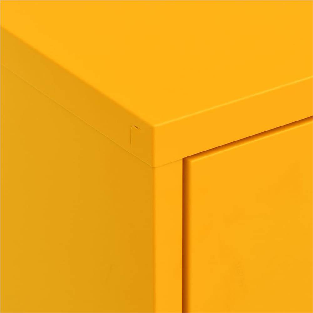 Storage Cabinet Mustard Yellow 80x35x101.5 cm Steel