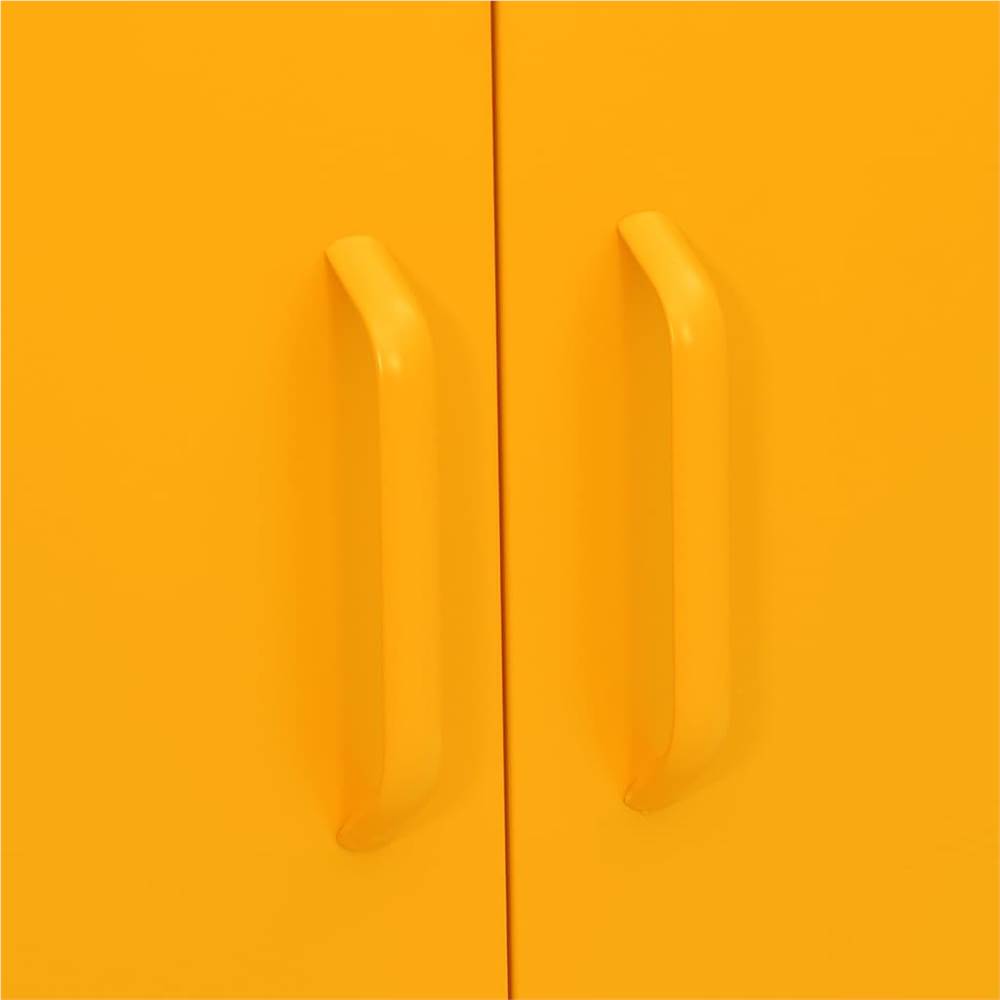 Storage Cabinet Mustard Yellow 80x35x101.5 cm Steel