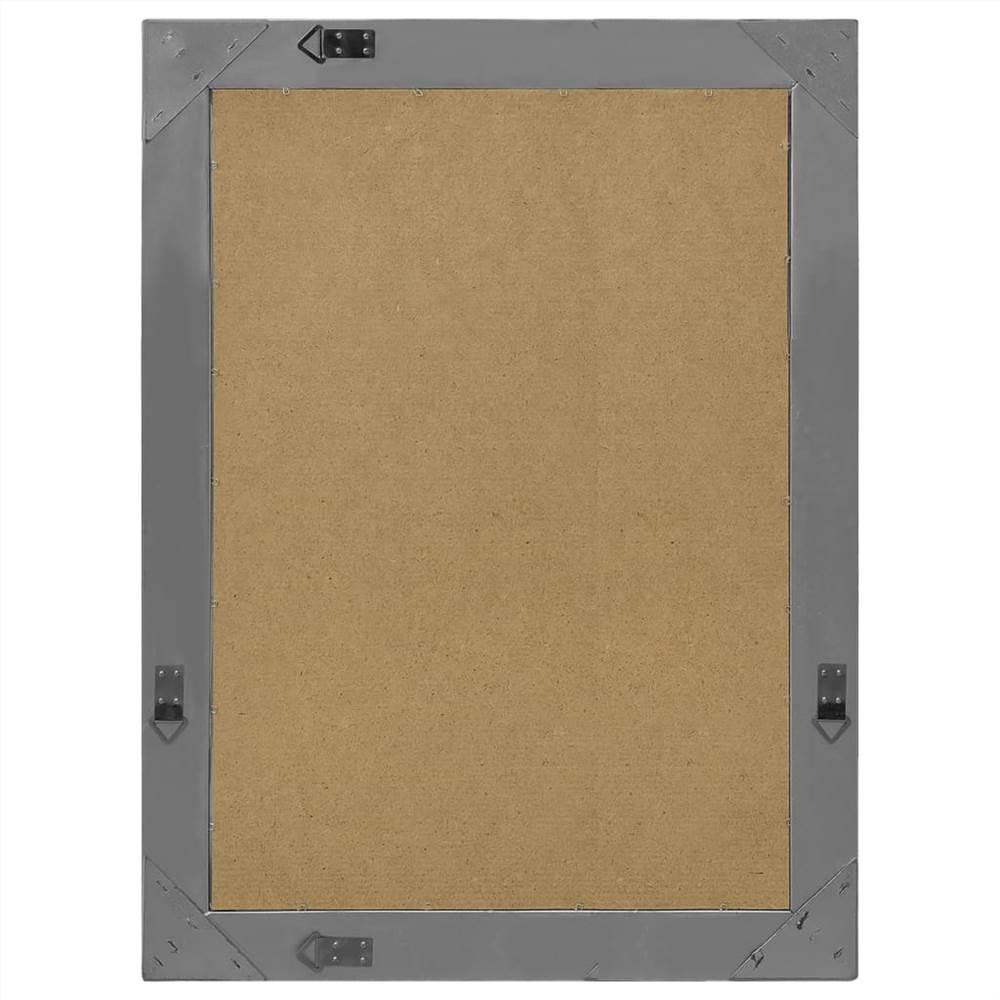 Wall Mirror Baroque Style 60x80 cm Black