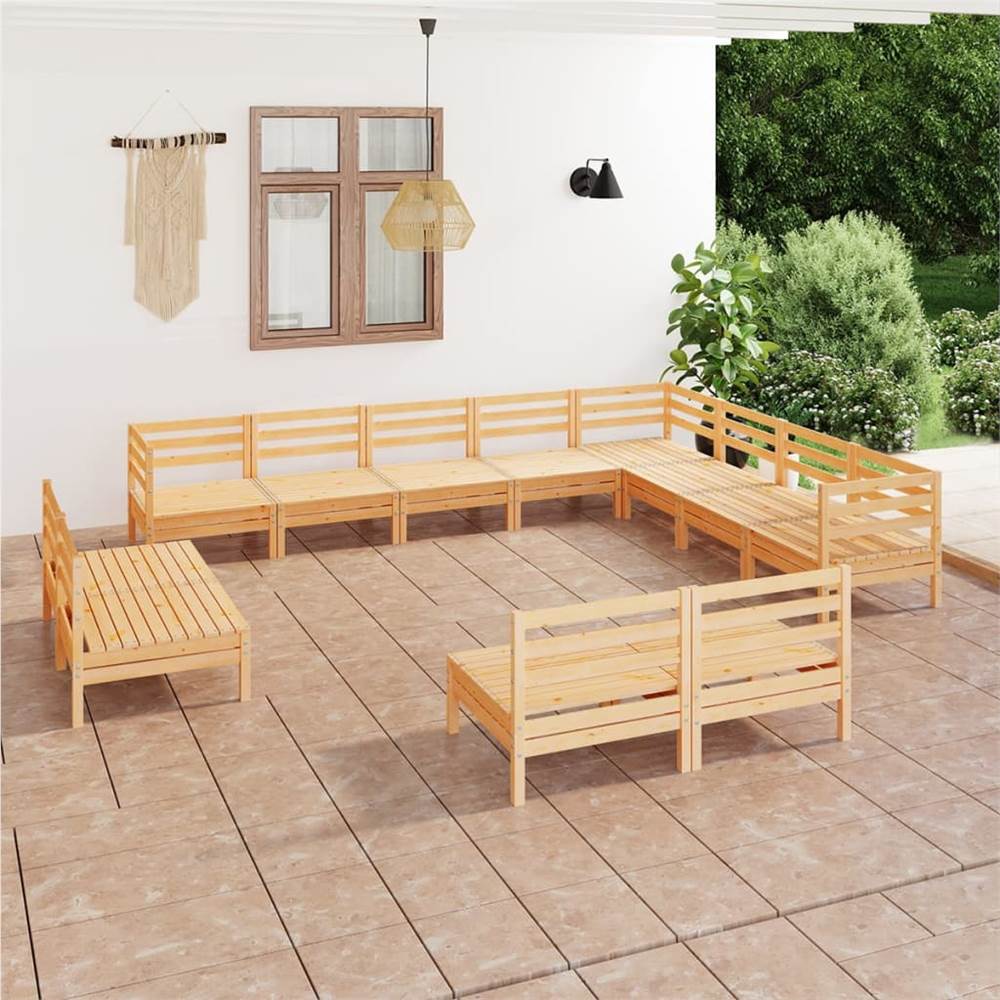 12 Piece Garden Lounge Set Solid Pinewood
12 Piece Garden Lounge Set Solid Pinewood