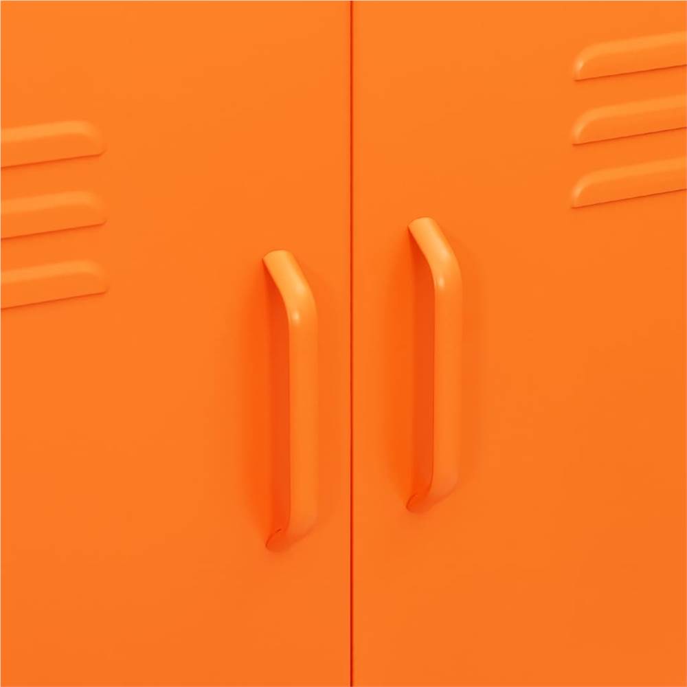 Storage Cabinet Orange 80x35x101.5 cm Steel