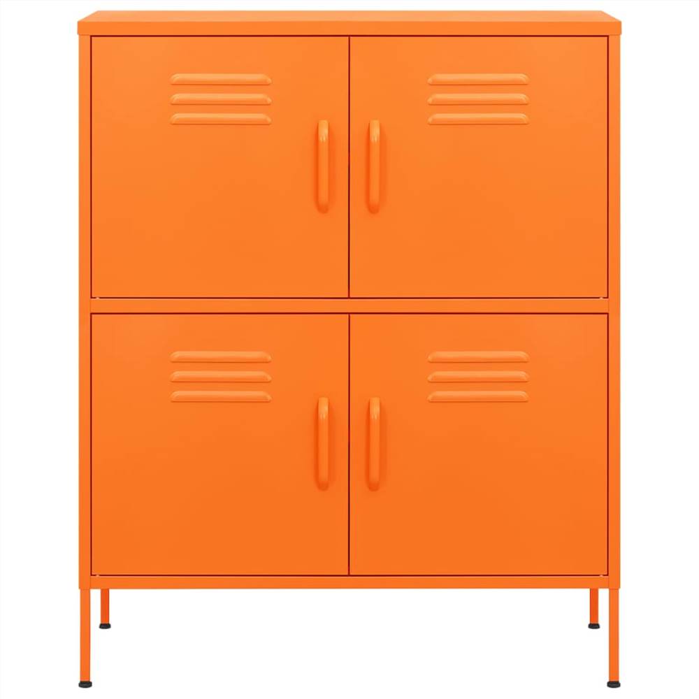 Storage Cabinet Orange 80x35x101.5 cm Steel