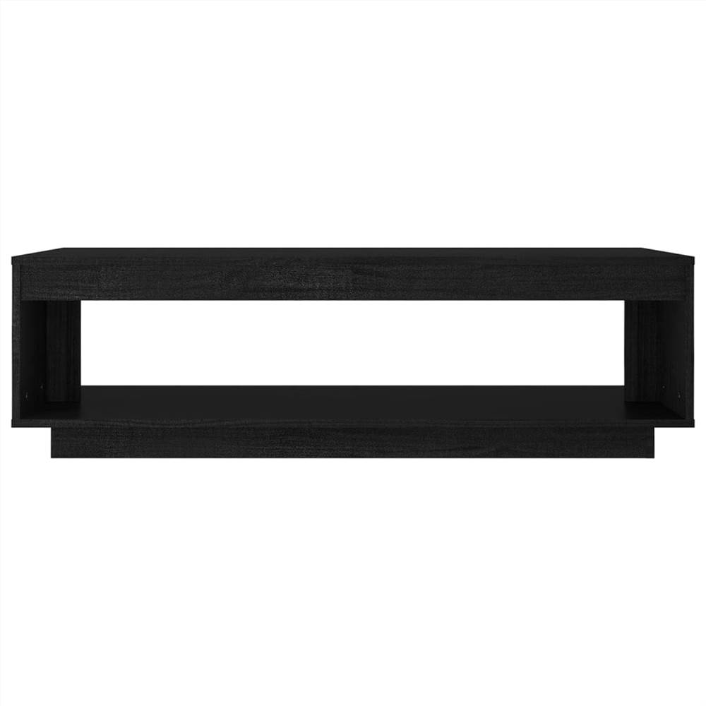 Coffee Table Black 110x50x33.5 cm Solid Pinewood