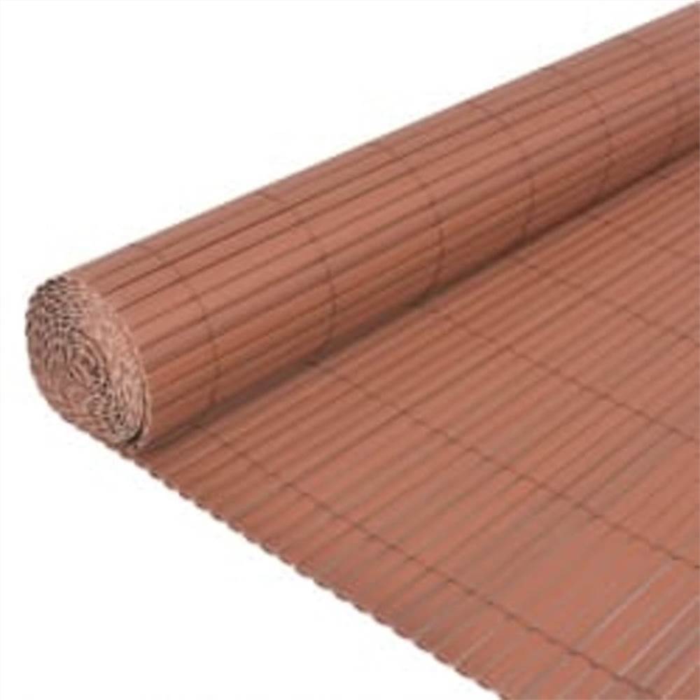 Double-Sided Garden Fence 110x500 cm Brown