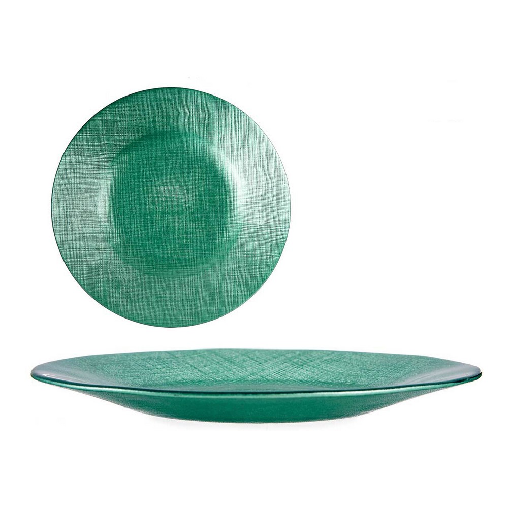 Flat plate Vivalto Green Crystal (21 x 2 x 21 cm)
