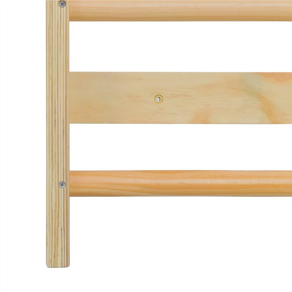 Indoor Climbing Playset with Ladders Rings Slide Wood