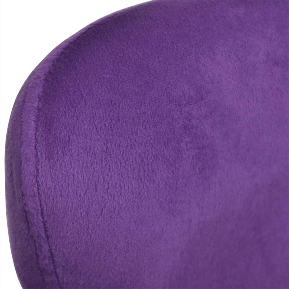 Swivel Egg Chair with Cushion Purple Velvet