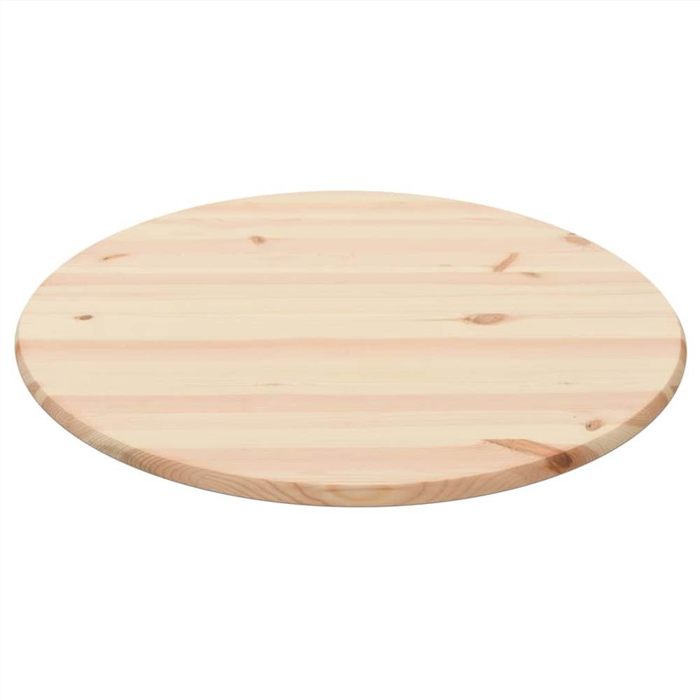 Table Top Natural Pinewood Round 25 mm 90 cm