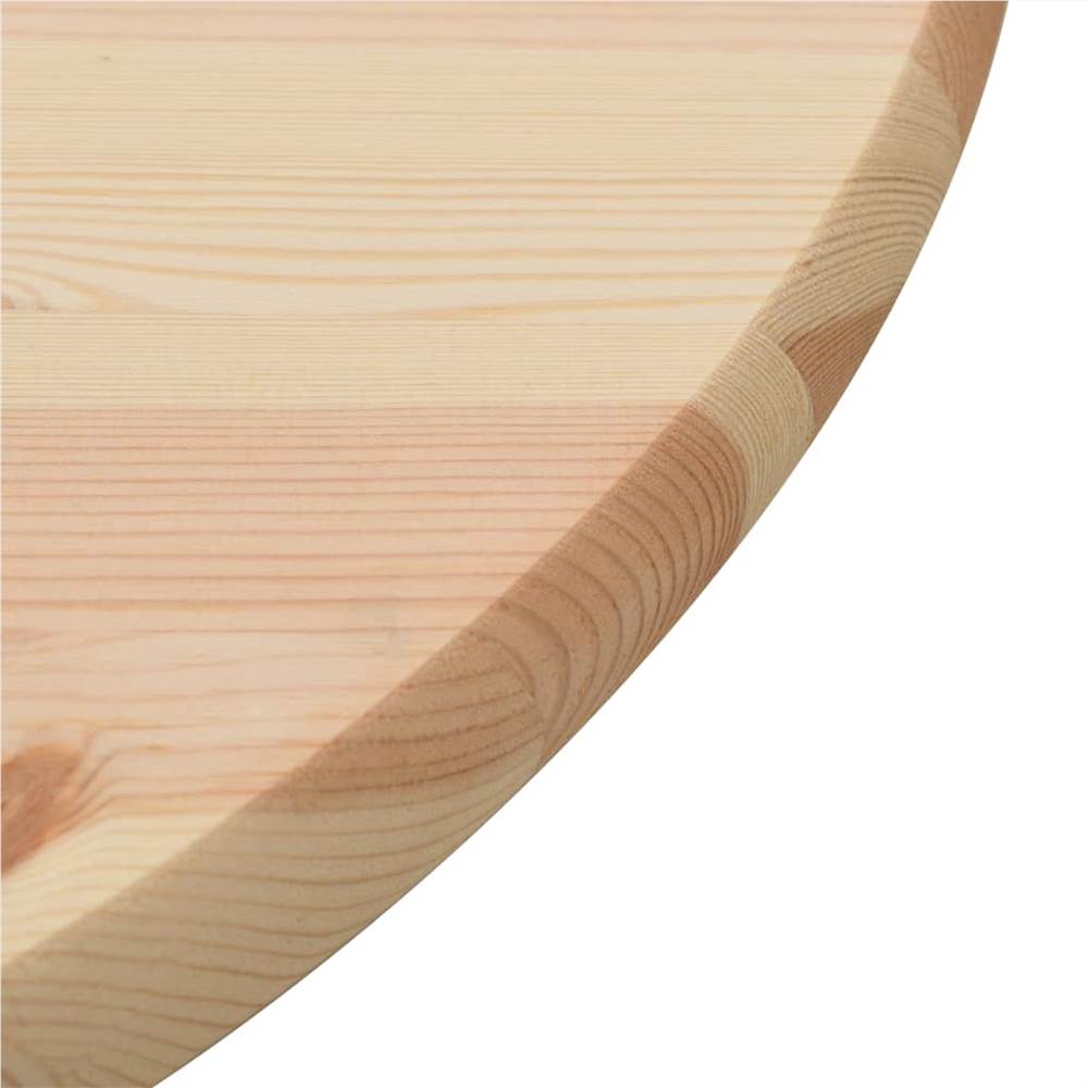 Table Top Natural Pinewood Round 25 mm 90 cm