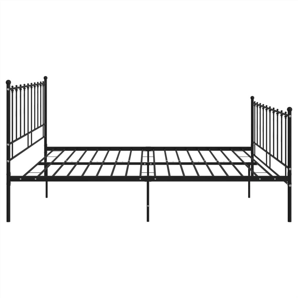 Bed Frame Black Metal 160x200 cm