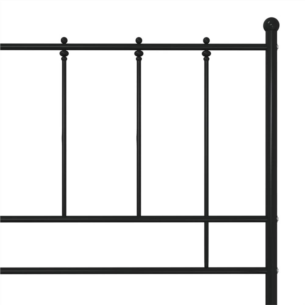 Bed Frame Black Metal 160x200 cm