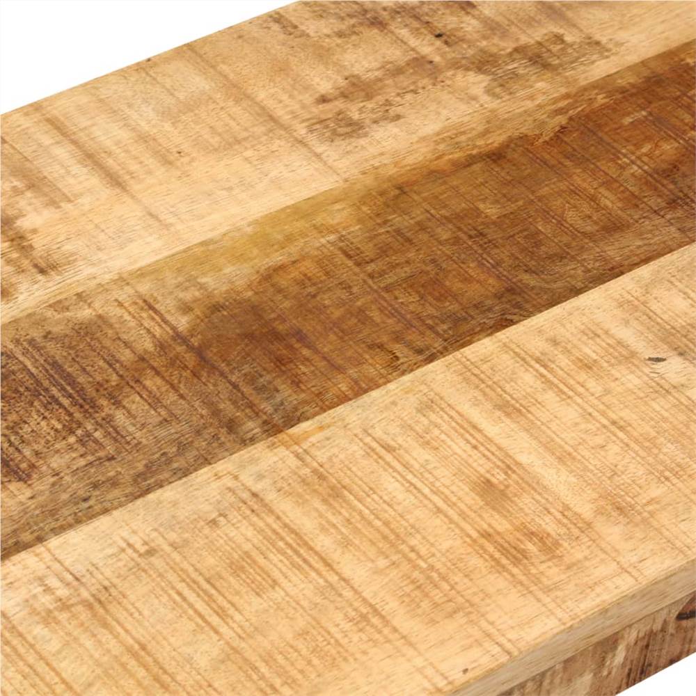 Bench 110 cm Solid Rough Mango Wood and Steel